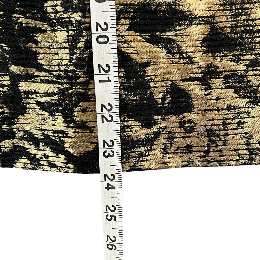 Escada‎ Pencil Skirt US 4 Black Gold Linen Silk Blend Brocade Abstract Glamour - Picture 9 of 16